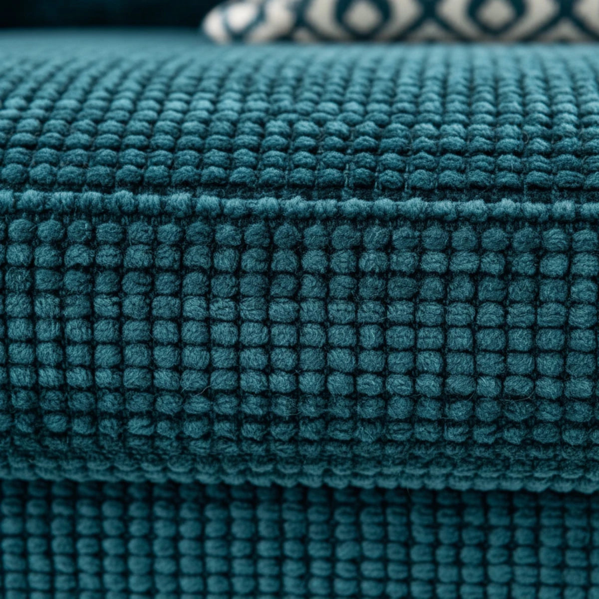 High-quality woven fabric sofa material with smooth texture.