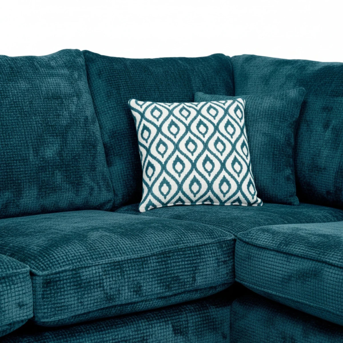 Soft decorative cushions with plush velvet texture