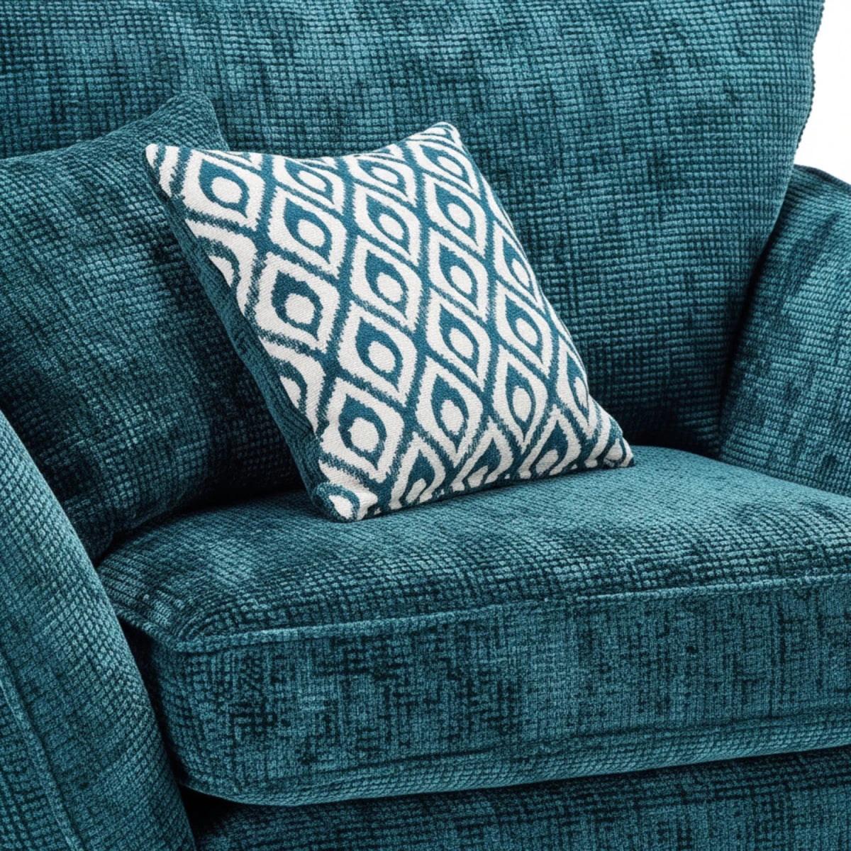 Soft decorative cushions with plush velvet texture.