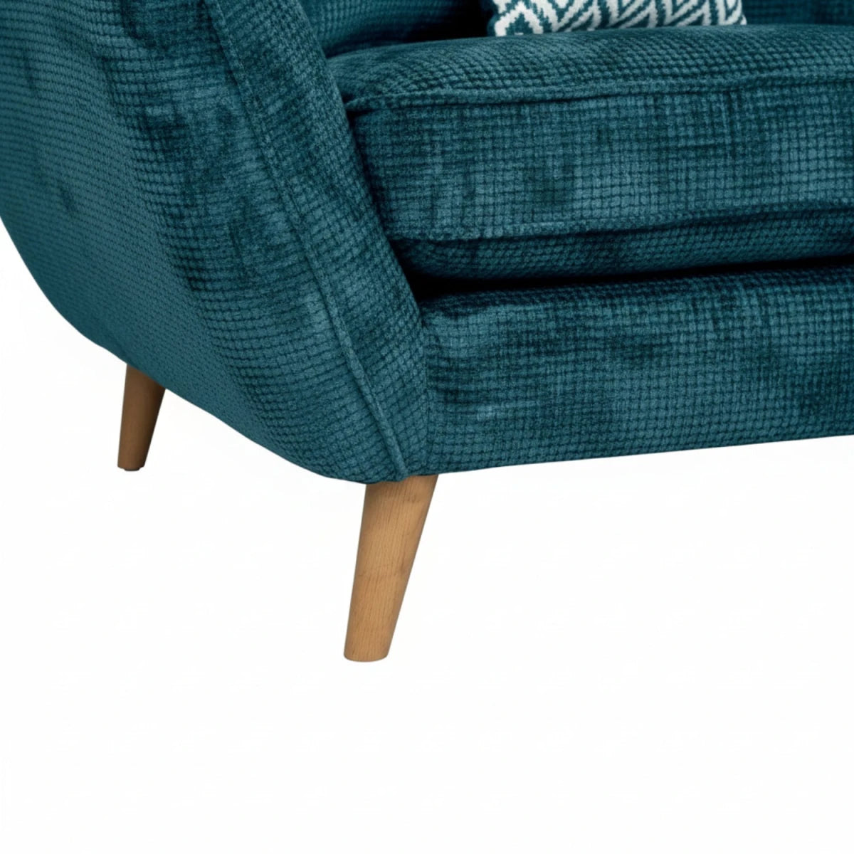 Elegant wooden sofa legs in oak finish.
