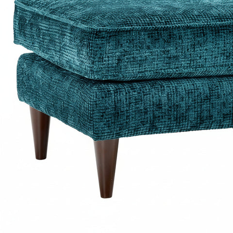 "Elegant wooden stool legs in walnut finish