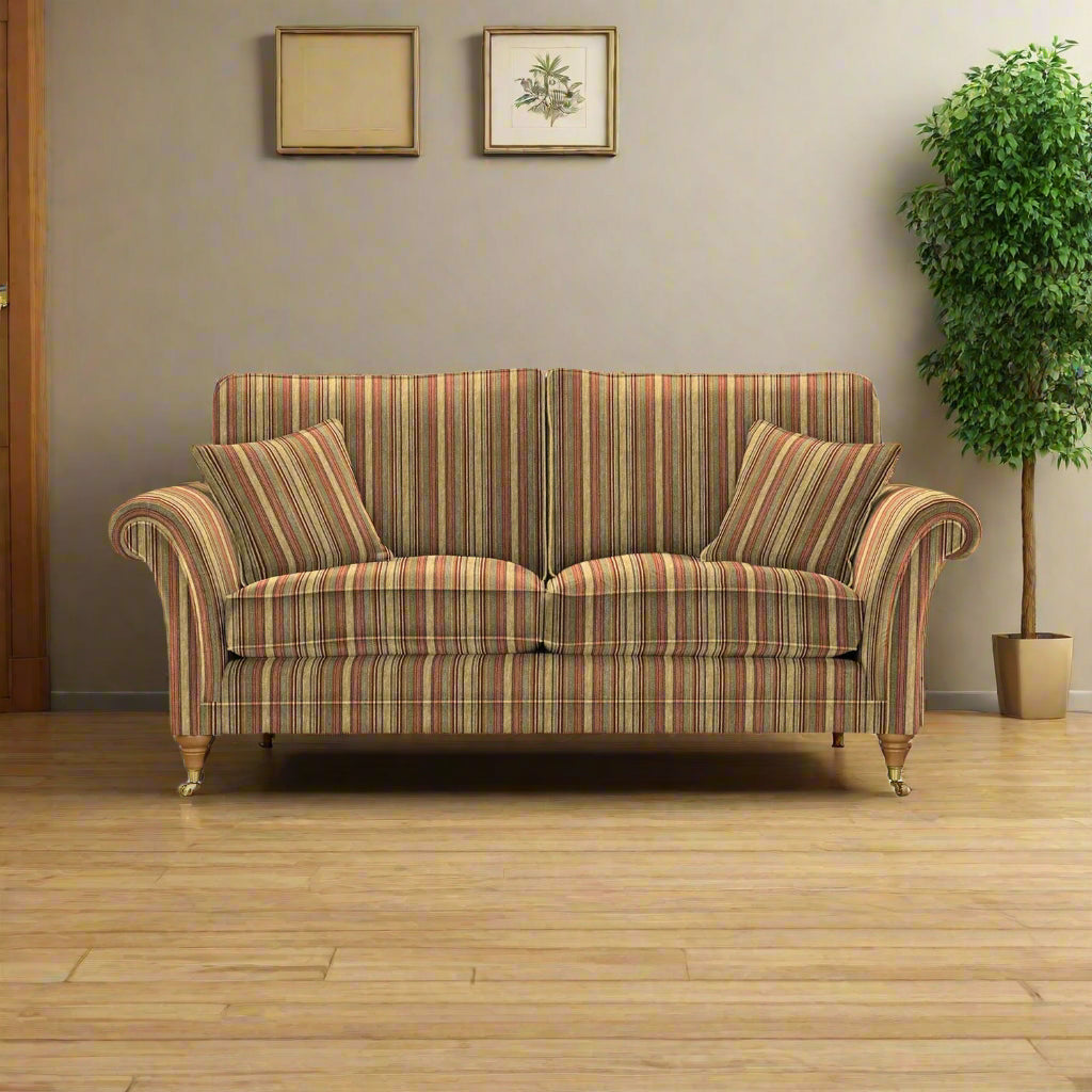 Burghley Warwick Beige 2 Seater Fabric Sofa, also available in Corner, 4 and 3 Seater Sofa and Armchair. Choose from a variety of fabrics and colours - Lifestyle Image 