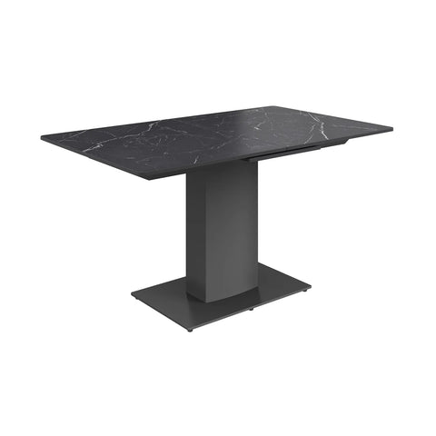 Pavoni 140–180cm Black Ceramic Extending Table + Swivel Chairs - Pendle Village Furniture