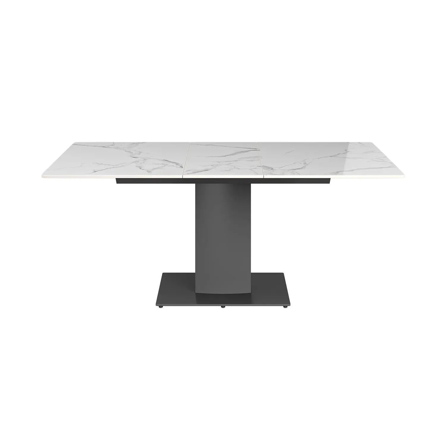 Pavoni White Ceramic Extending Table with Corner Bench Set - Pendle Village Furniture