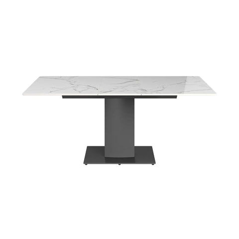 Pavoni White Ceramic Extending Table with Swivel Chairs - Pendle Village Furniture