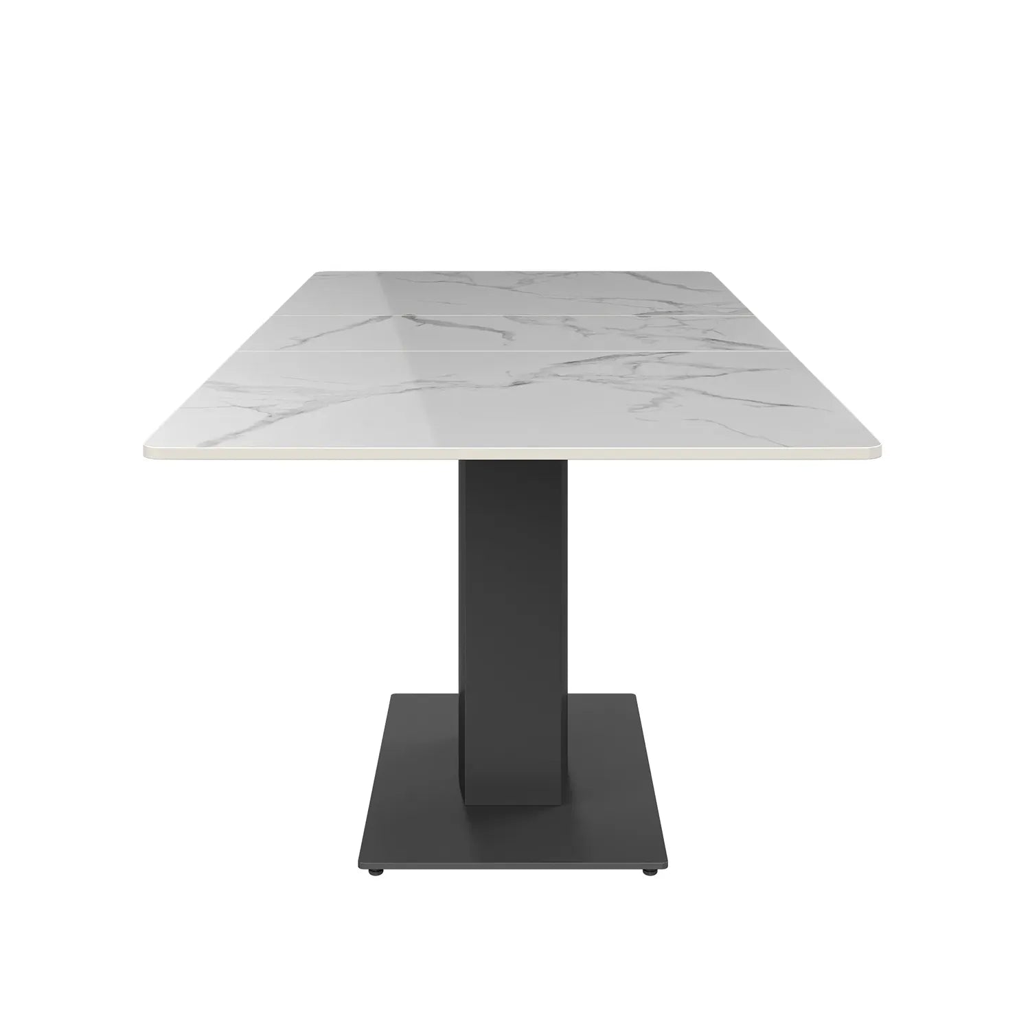 Pavoni White Ceramic Extending Table with Swivel Chairs - Pendle Village Furniture