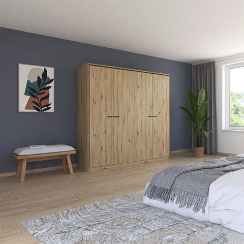 Zolo Artisan Oak 4 Door hinged Wardrobe - 230cm