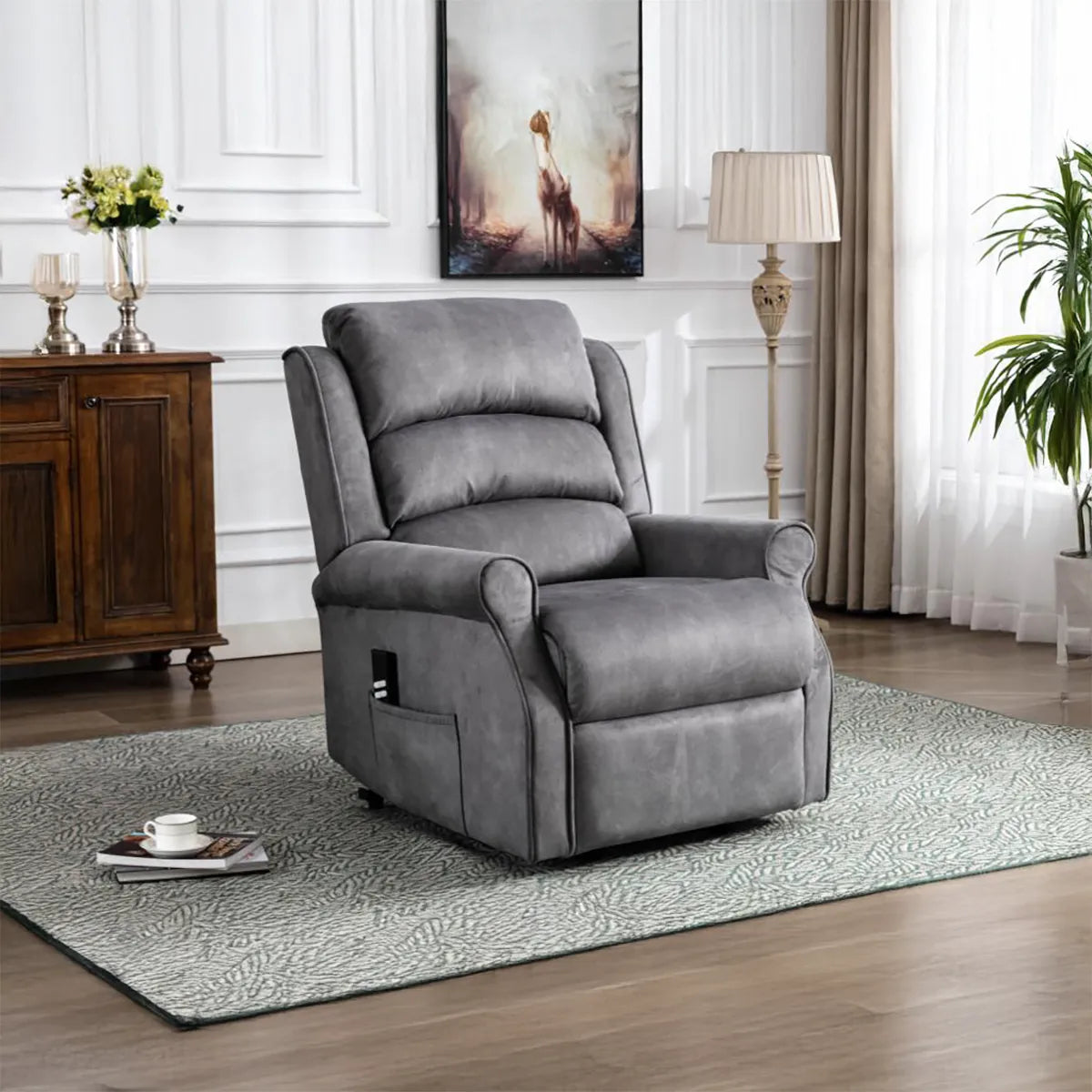 Penrith Grey Lift & Tilt Recliner (Dual Motor)