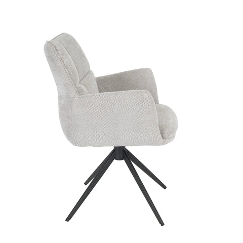 Pearl Carver Set of 4 Swivel Fabric Dining Chairs - Pendle Village Furniture