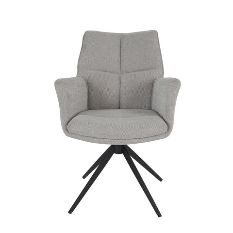 Pearl Carver Set of 4 Swivel Fabric Dining Chairs - Pendle Village Furniture