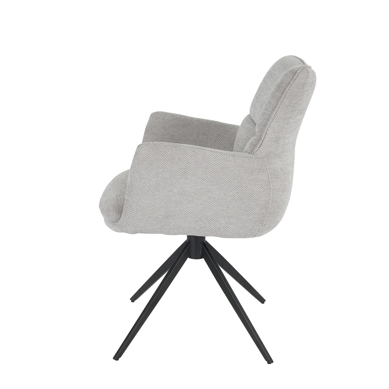 Pearl Carver Set of 4 Swivel Fabric Dining Chairs - Pendle Village Furniture
