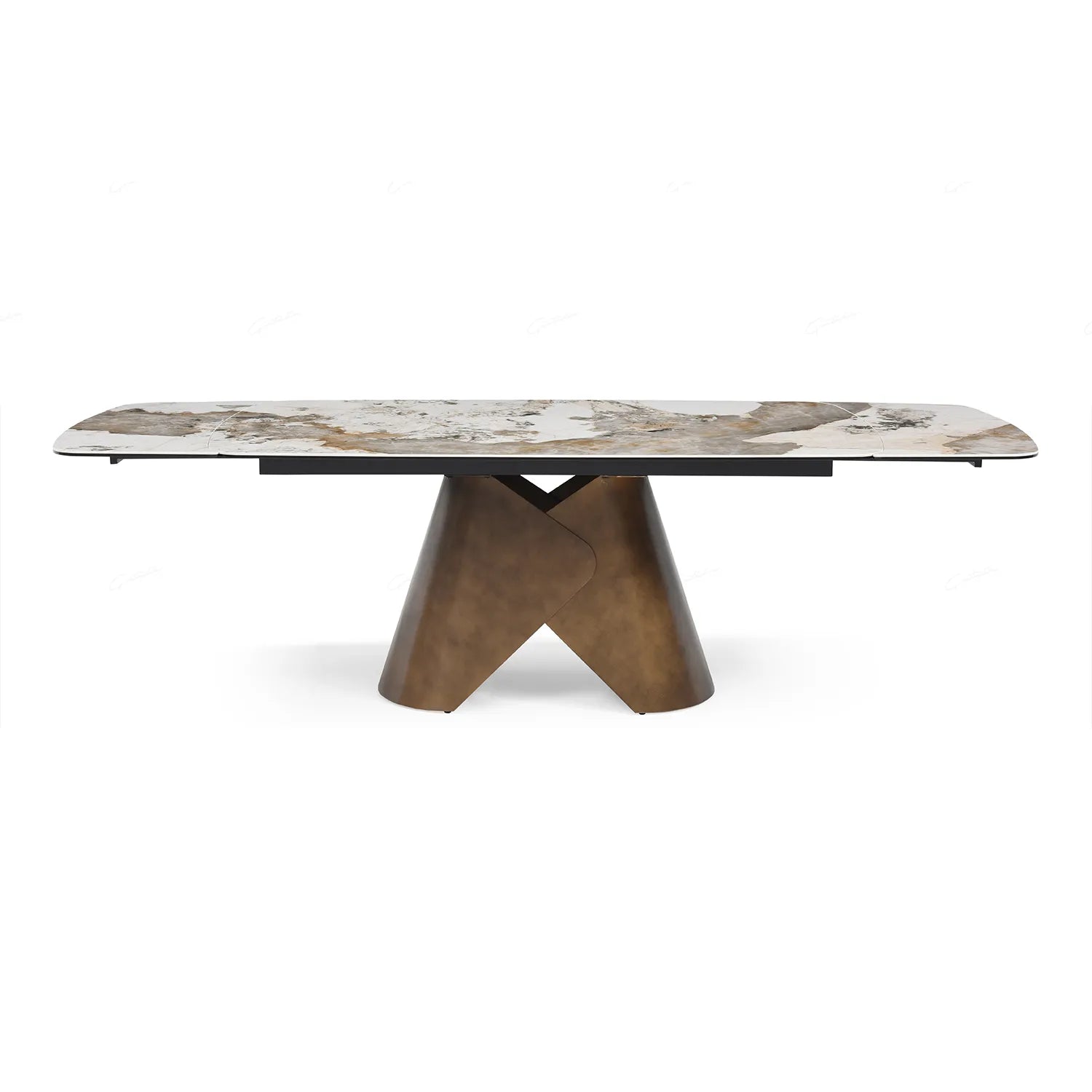 Pandora White Ceramic Extending Dining Table