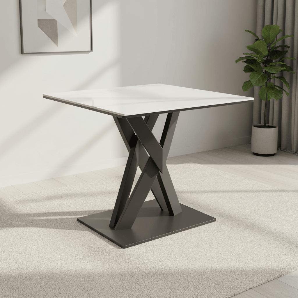 Phoenix White Gloss Ceramic Side Table