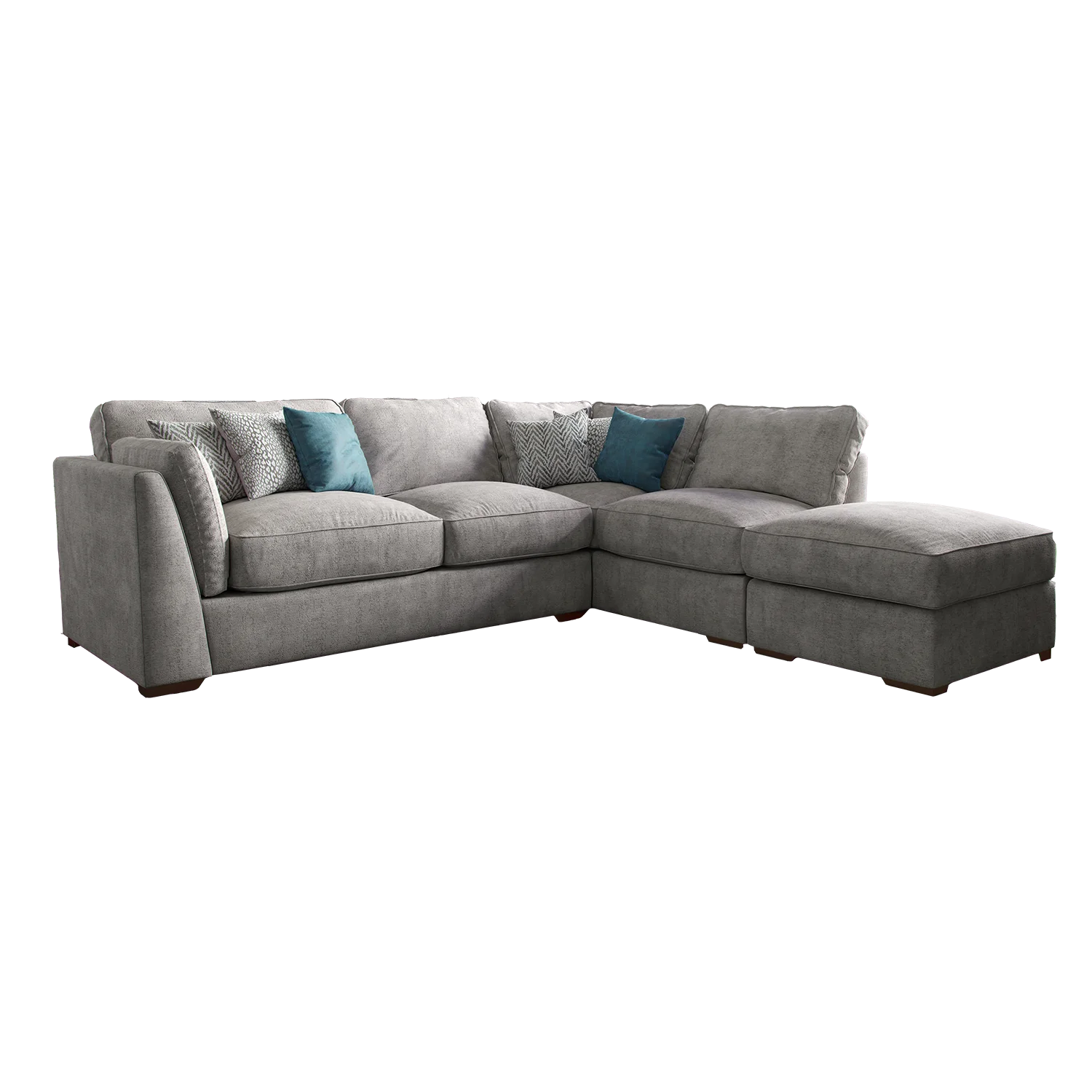 Phoebe Fabric Pillow Back Corner Chaise Sofa - Main Image 