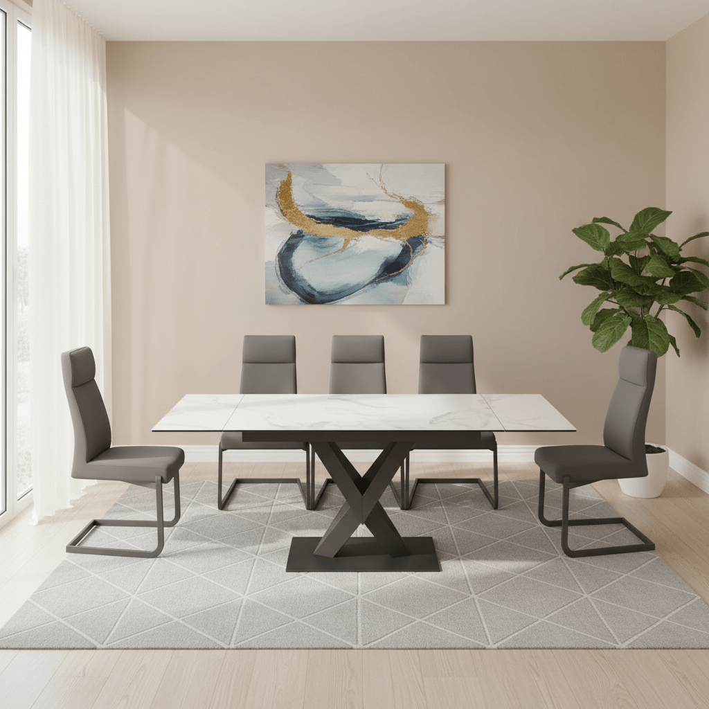 Phoenix Dining Table with Merlin Dining Chairs