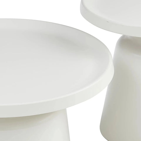 Picasso Glossy Off-White Coffee Table & End Table Set