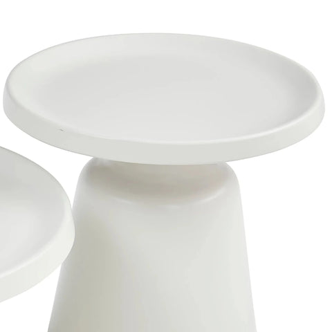 Picasso Glossy Off-White Coffee Table & End Table Set