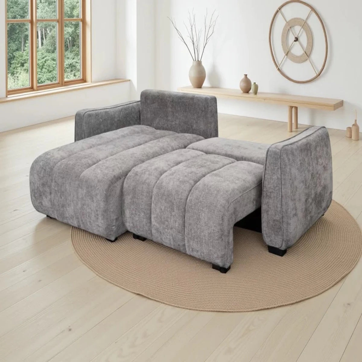 Contemporary stitched pattern for elegant look.