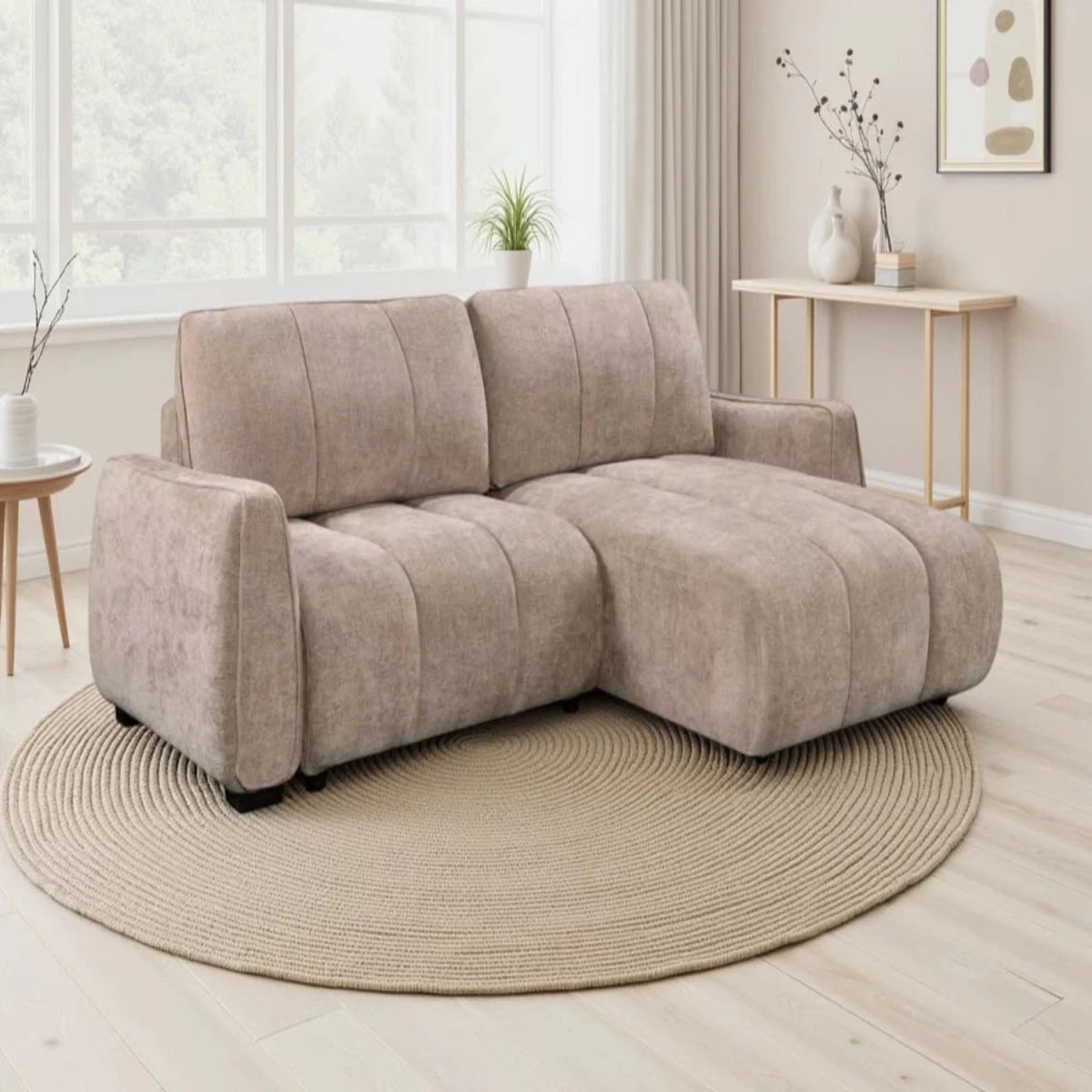 Stylish tufted upholstery with clean lines.
