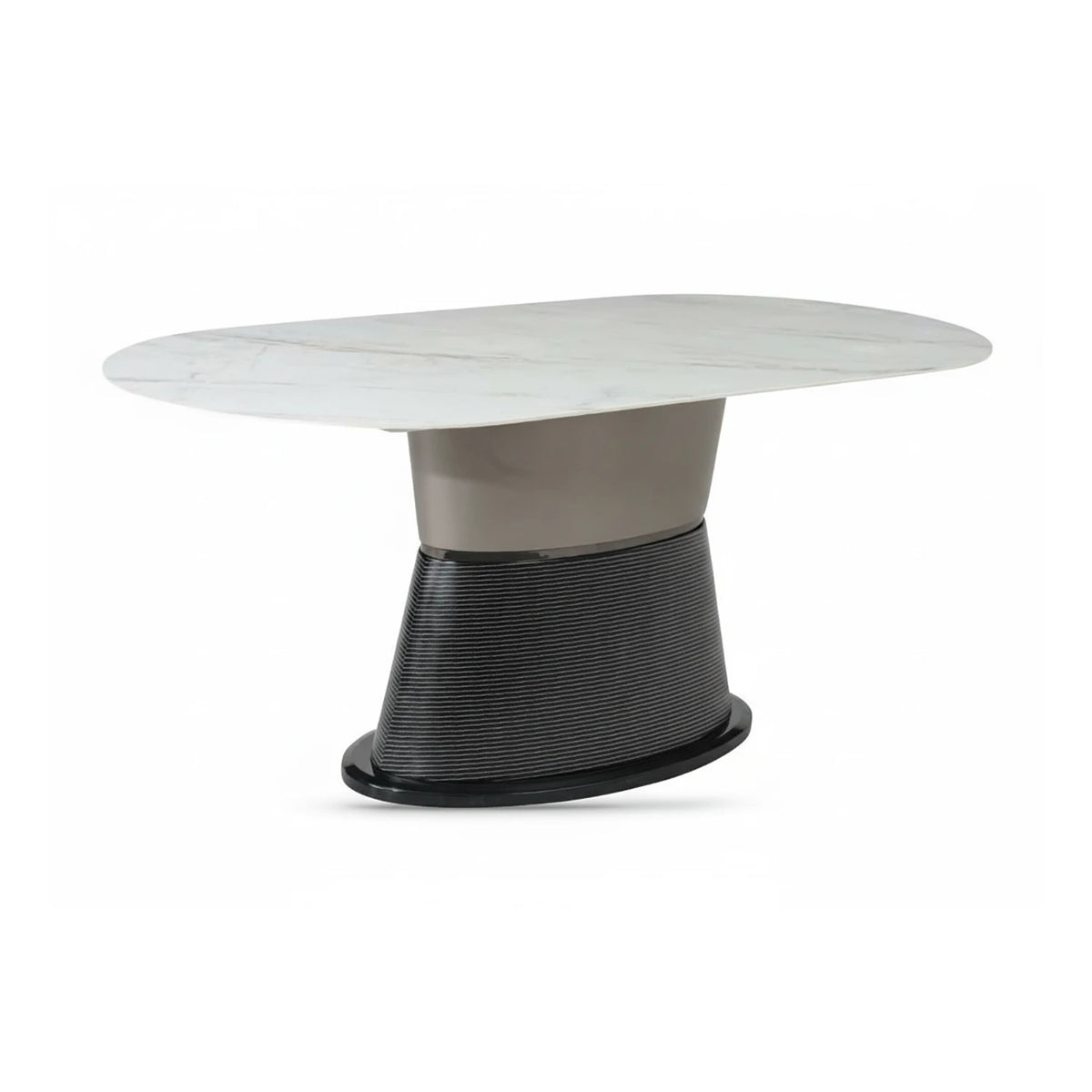 Porto Sintered Stone Dining Table with Porto Swivel Dining Chairs - Pendle Village Furniture
