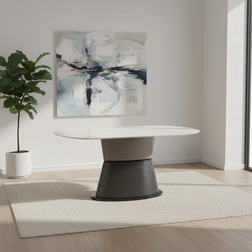 Porto 180cm Oval Sintered Stone Dining Table