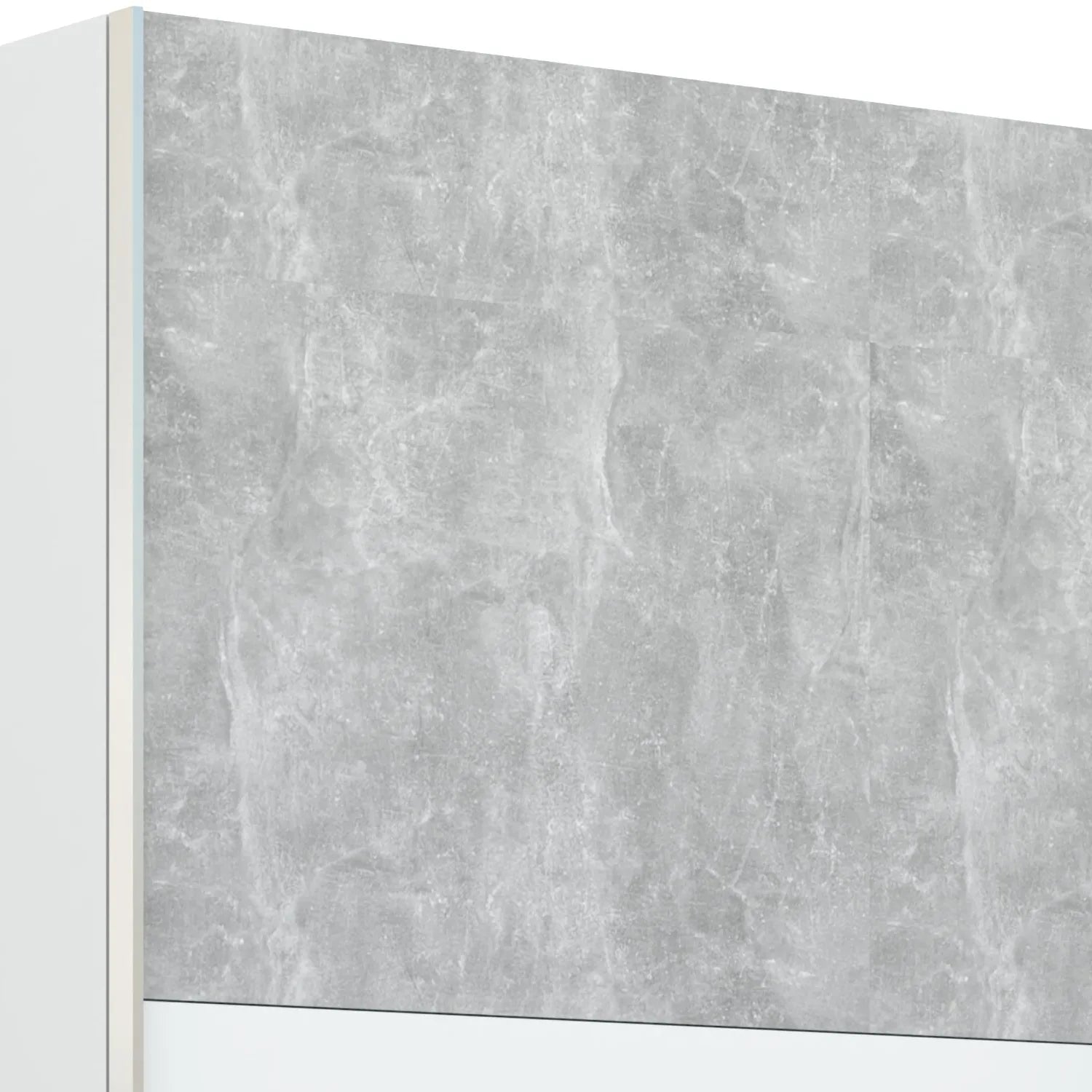 Portvelle Stone Effect Grey and White Decor Sliding Door Wardrobe - Pendle Village Furniture