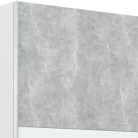 Portvelle Stone Effect Grey and White Decor Sliding Door Wardrobe - Pendle Village Furniture