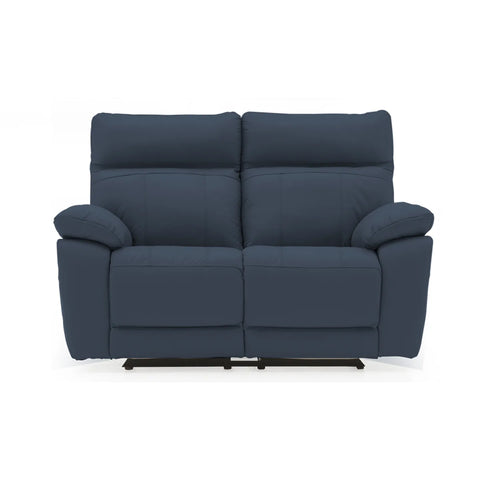 Positano Indigo Leather 2 Seater Electric Recliner Sofa