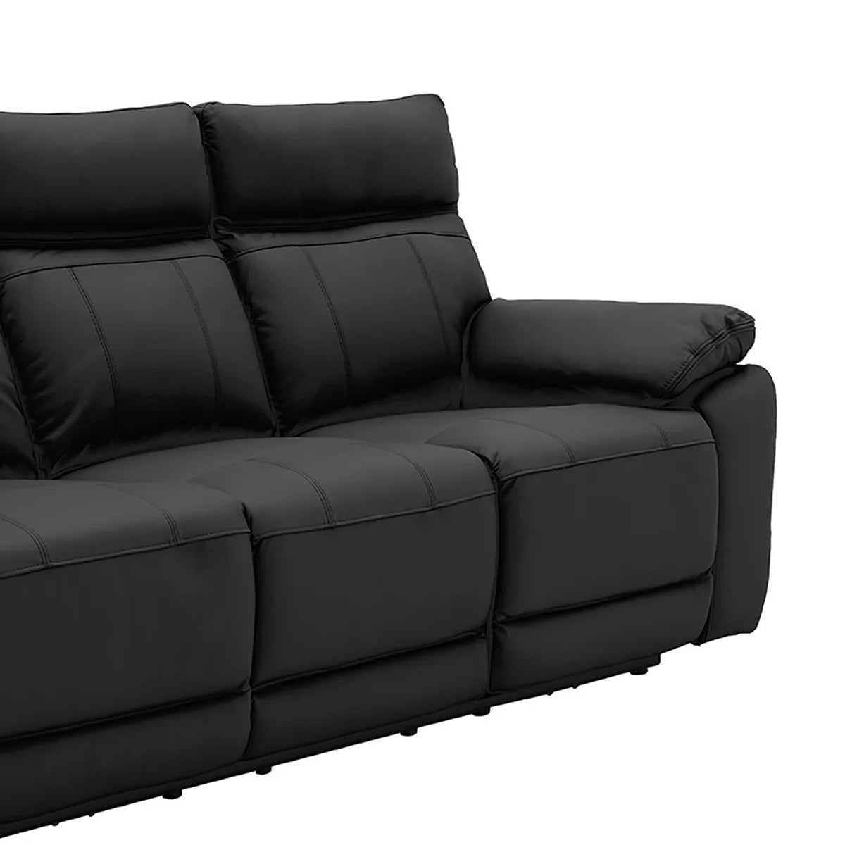 Positano Black Leather 2 Seater Electric Recliner Sofa