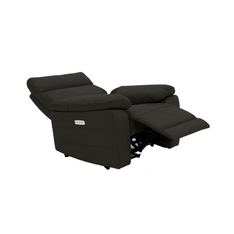 Positano Black Leather Electric Recliner Arm Chair