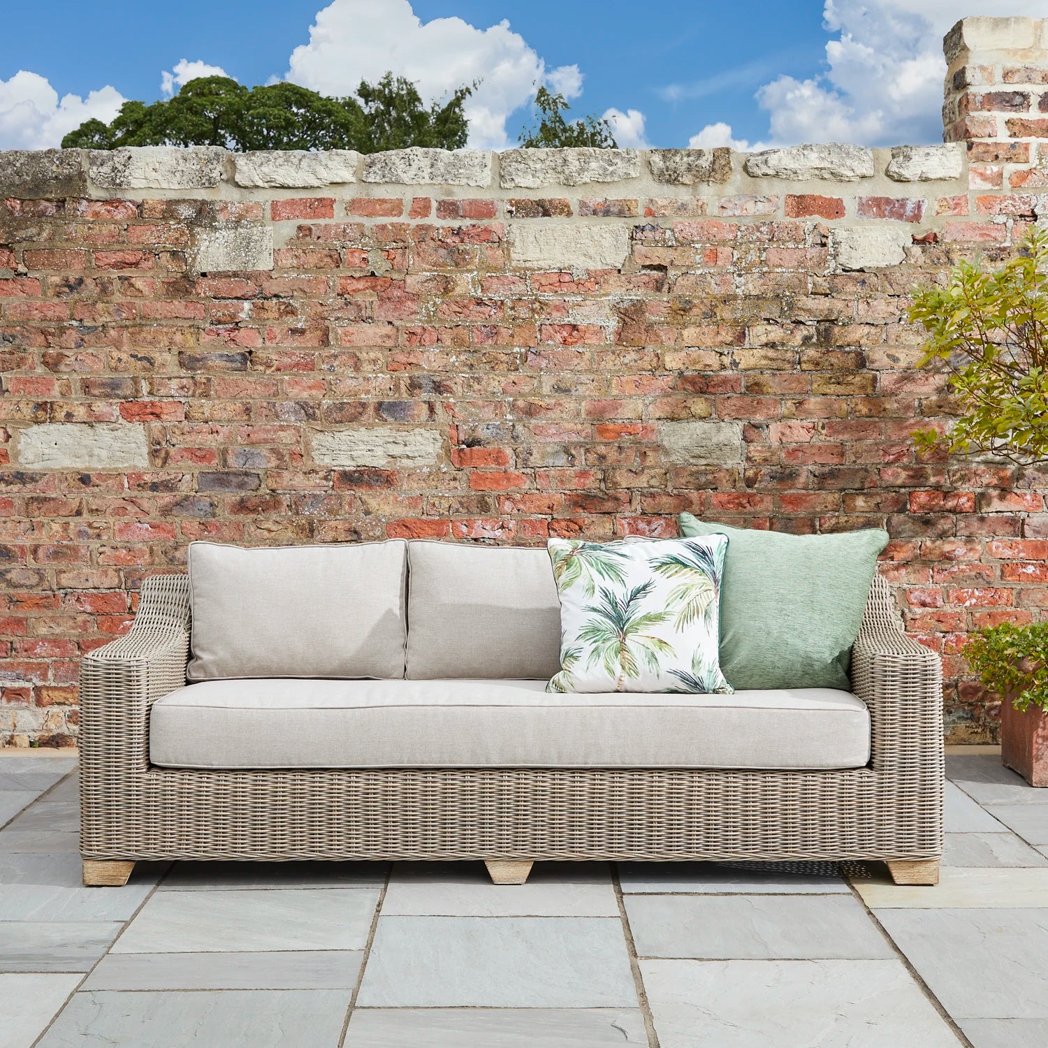 Positano 3 Seater and 2 Seater Outdoor Furniture Set - Weather Resistant