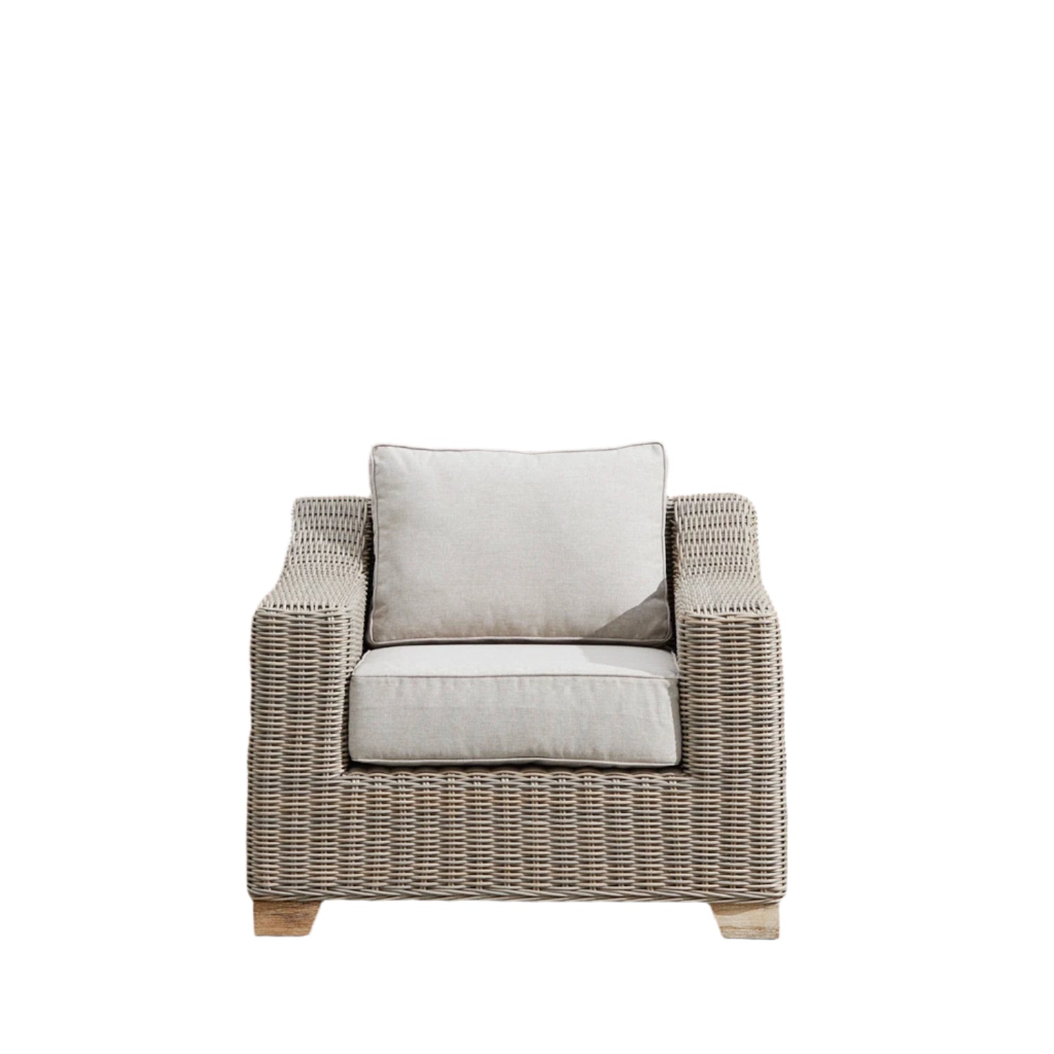 Positano Pair of Outdoor Armchairs with Footstool