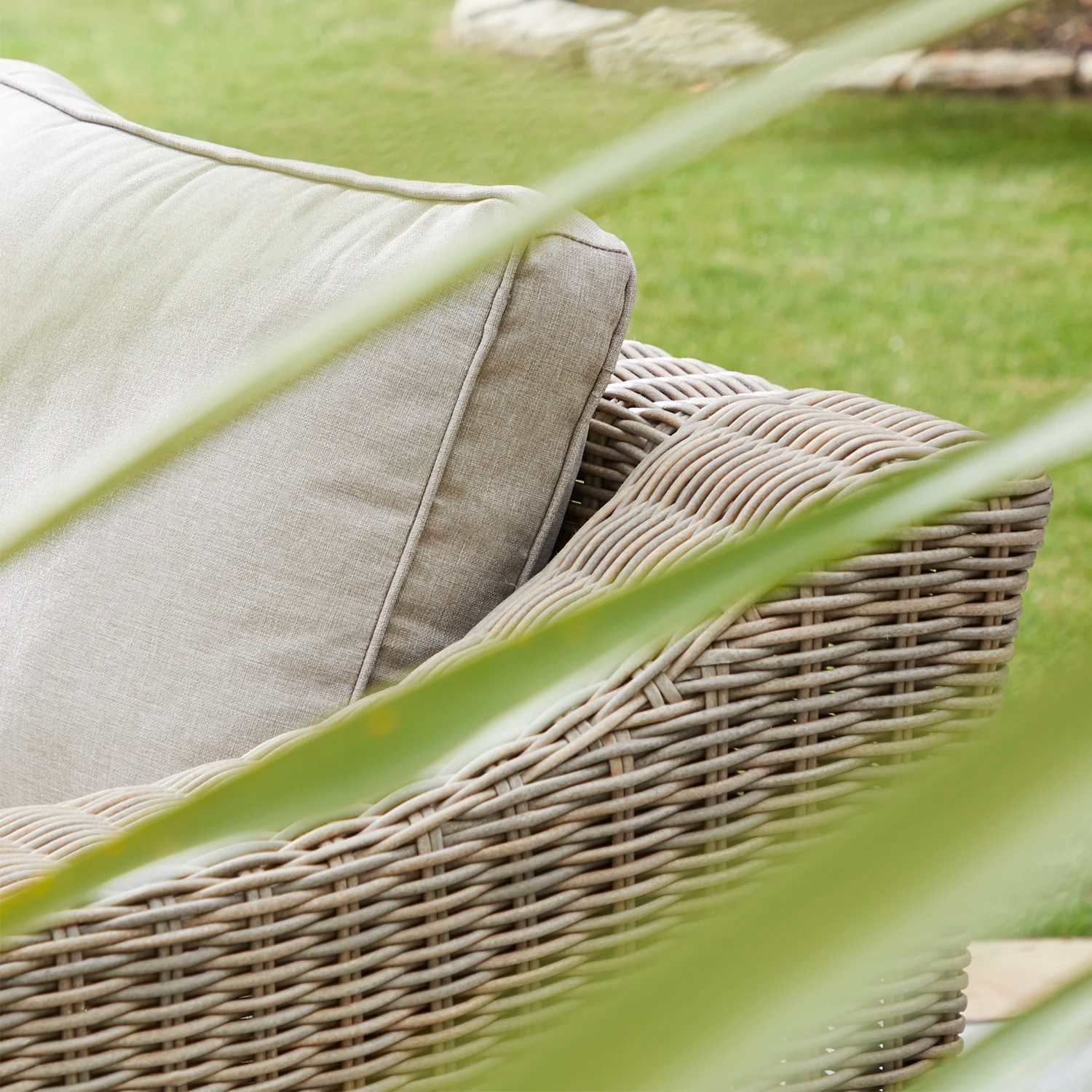 Positano Pair of Outdoor Armchairs with Footstool