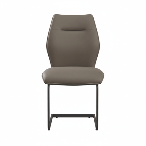 Prato Taupe Faux Leather Dining Chairs – Set of 4
