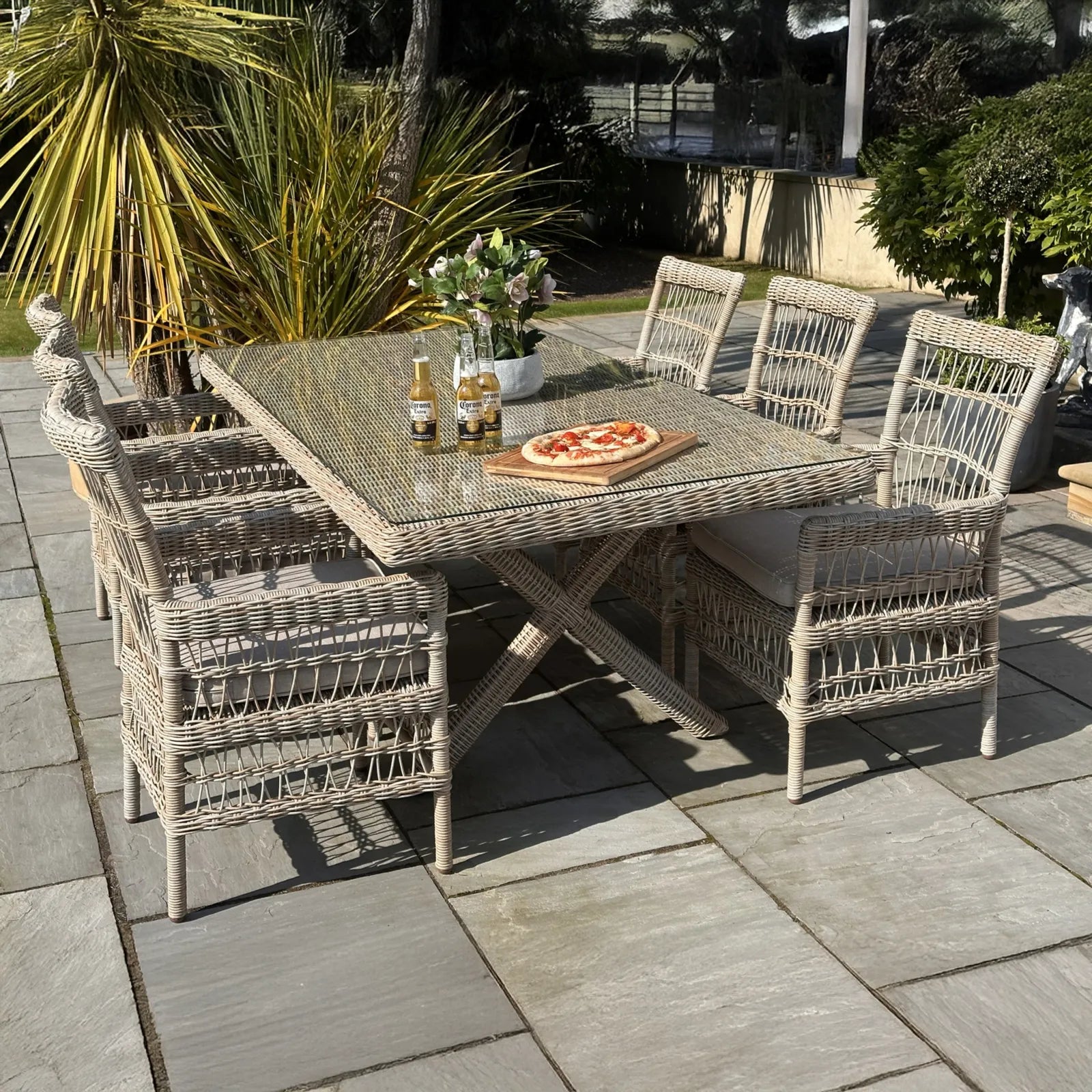 Preston 6-Seater Outdoor Dining Table Set