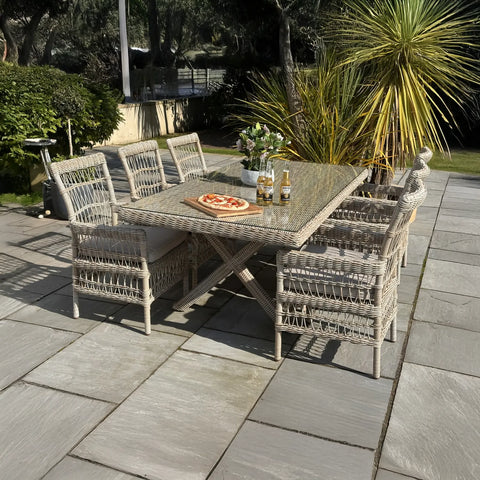 Preston 6-Seater Outdoor Dining Table Set
