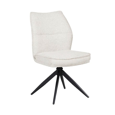 Quatro Beige Fabric Swivel Dining Chair - Set of 4, 6 or 8