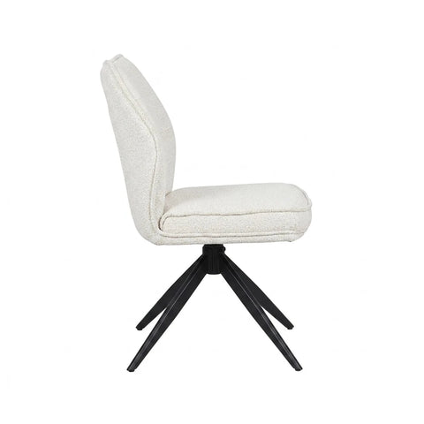 Quatro Beige Fabric Swivel Dining Chair - Set of 4, 6 or 8