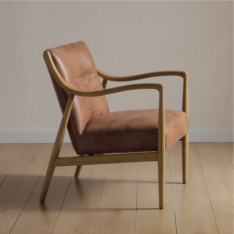Quinn Tan Vintage Leather Accent Chair