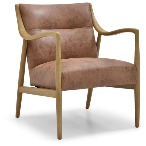 Quinn Tan Vintage Leather Accent Chair