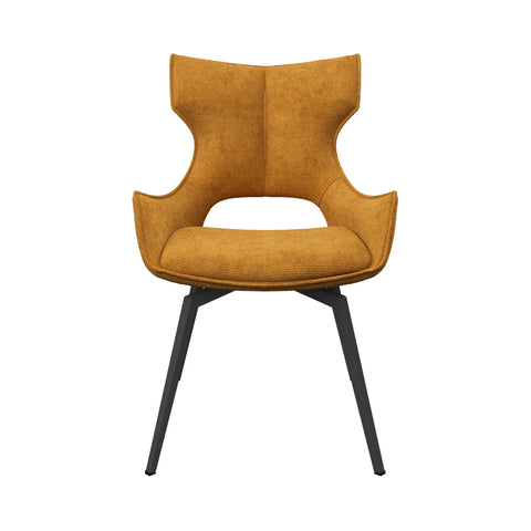 Westin Mustard Fabric Swivel Dining Chair - Set of 4 - Pendle Village Furniture
