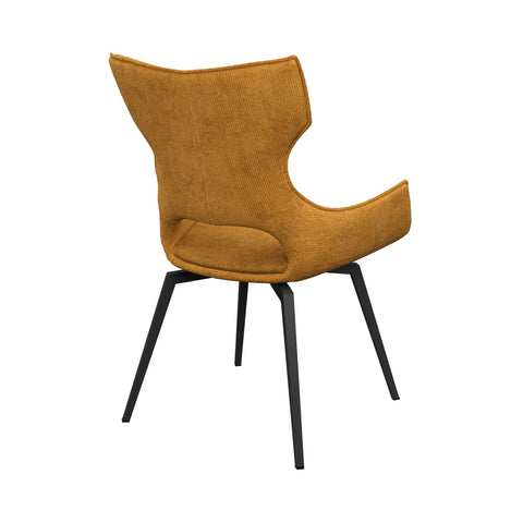 Westin Mustard Fabric Swivel Dining Chair - Set of 4 - Pendle Village Furniture