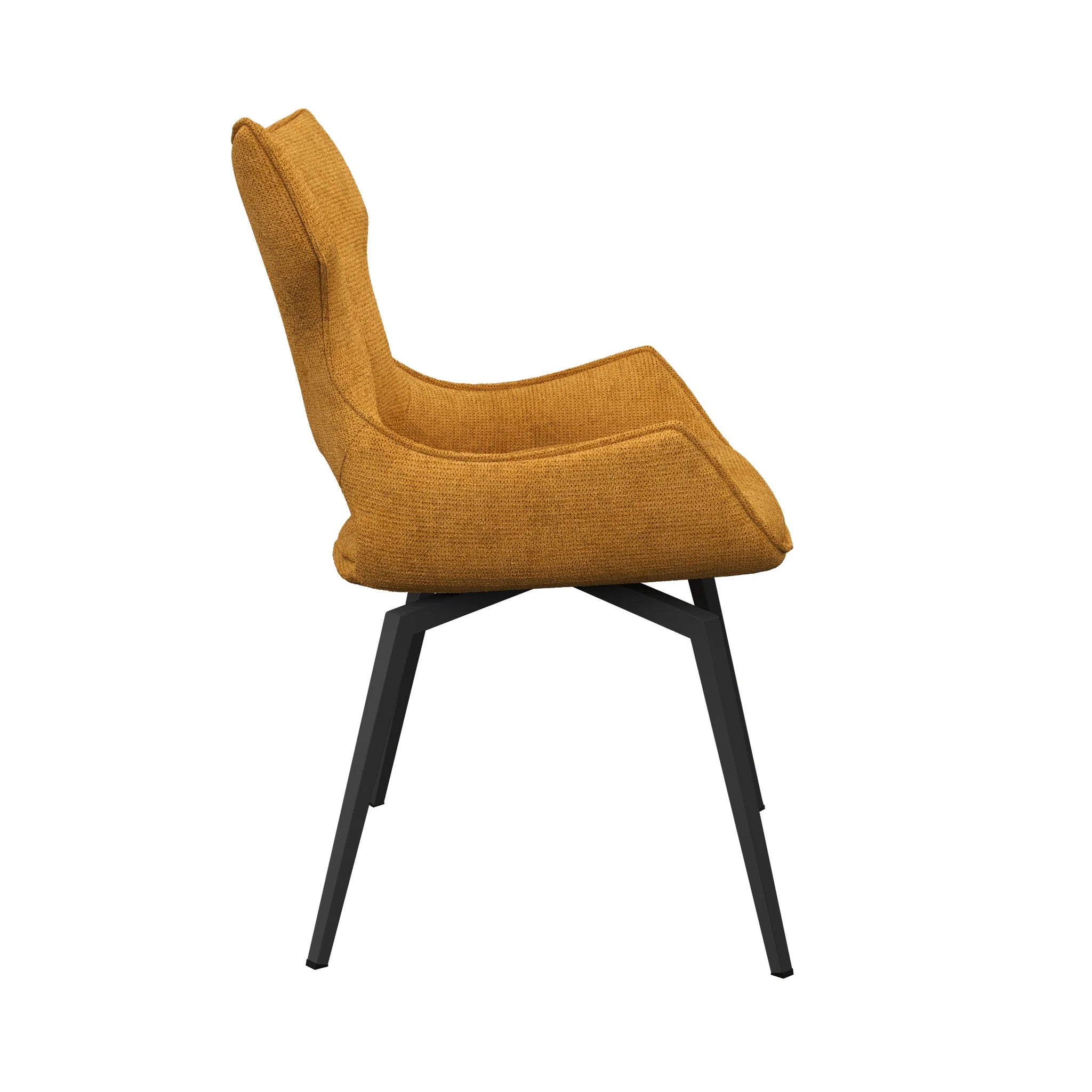 Westin Mustard Fabric Swivel Dining Chair - Set of 4 - Pendle Village Furniture