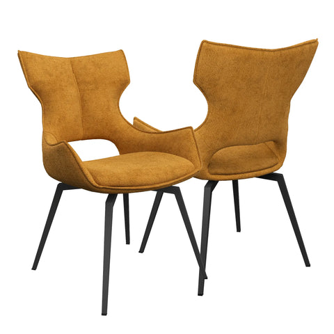 Westin Grey Fabric Swivel Dining Chair - Set of 4