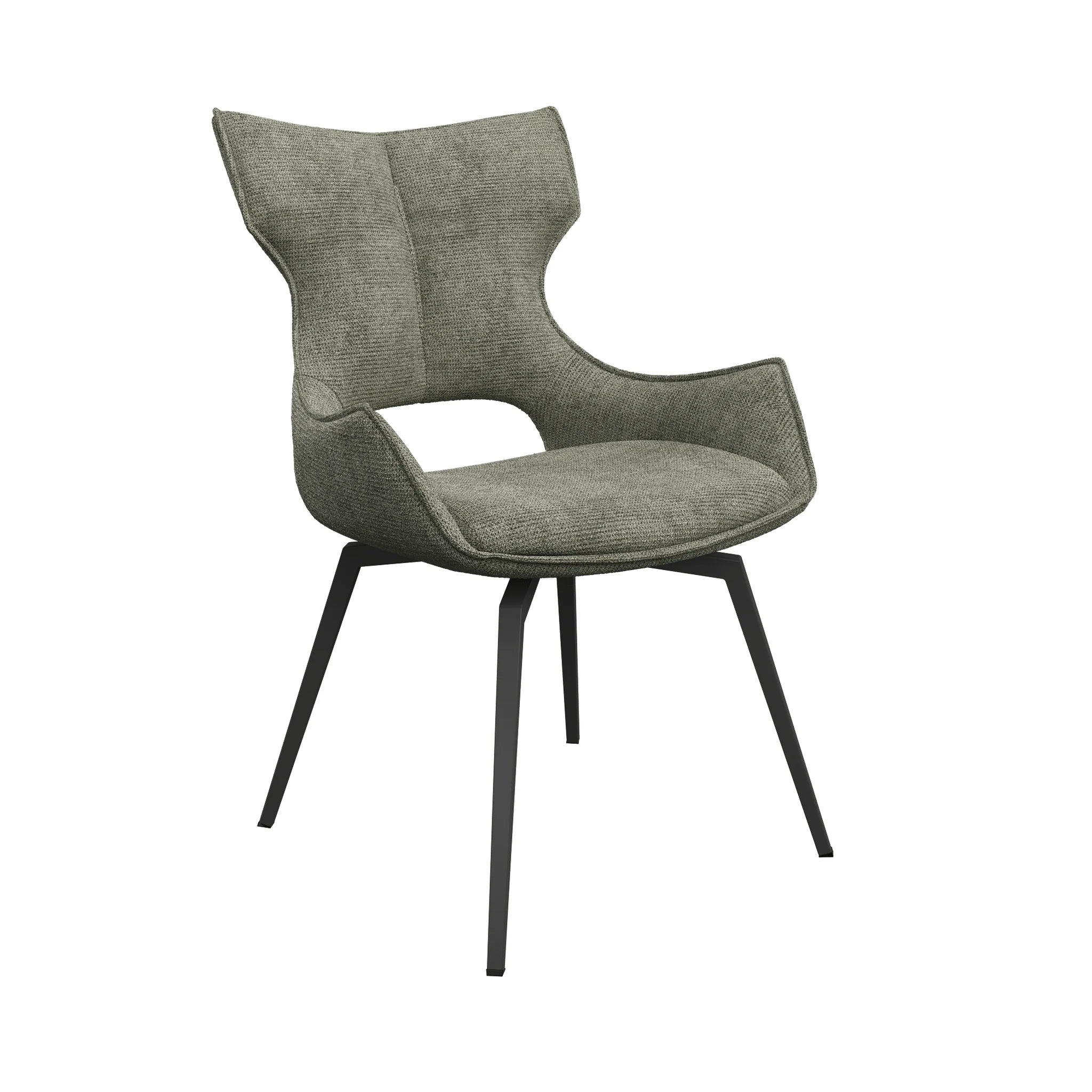 Westin Green Fabric Swivel Dining Chair - Set of 4