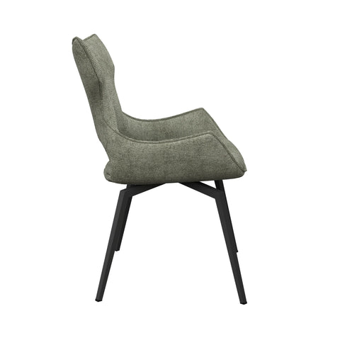 Westin Green Fabric Swivel Dining Chair - Set of 4