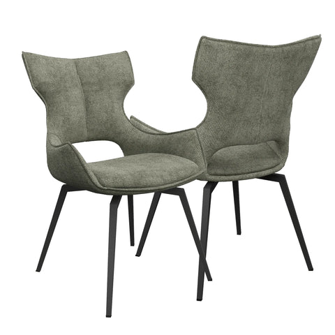 Westin Grey Fabric Swivel Dining Chair - Set of 4