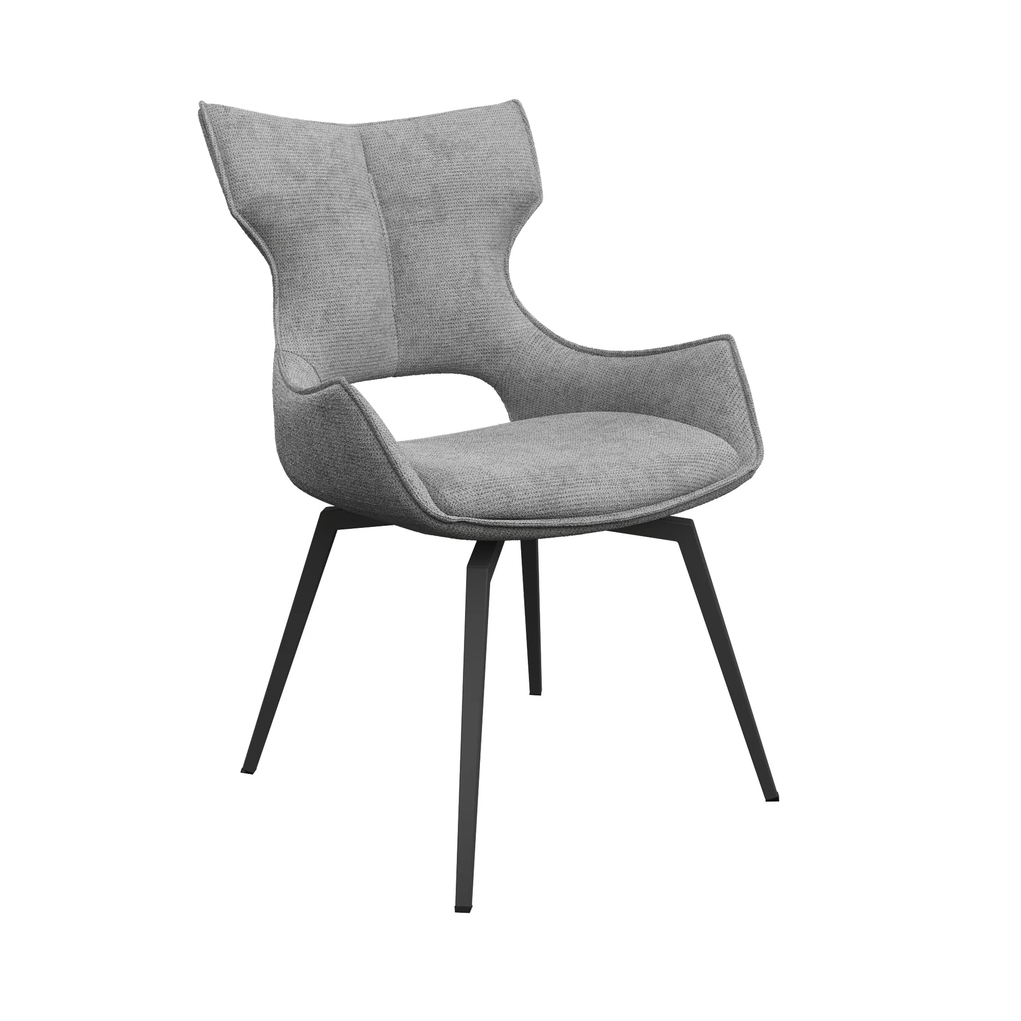 Westin Grey Fabric Swivel Dining Chair - Set of 4