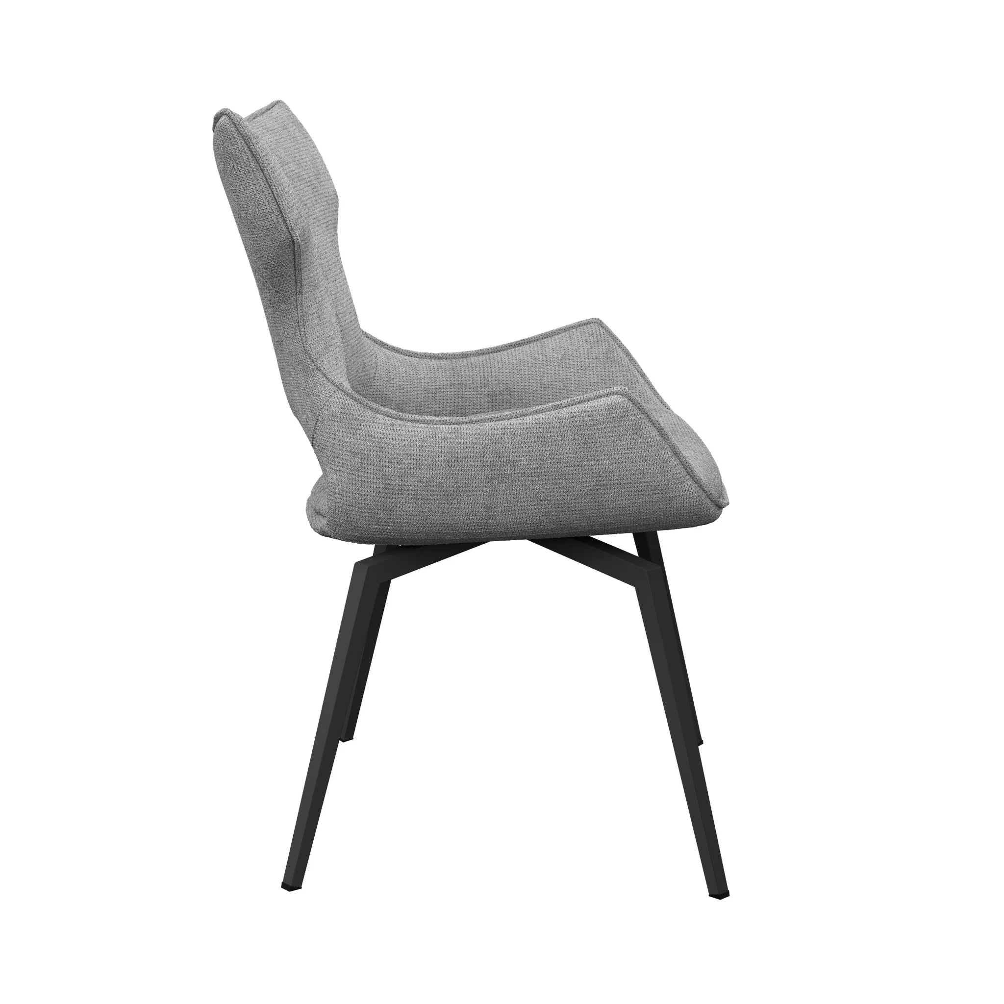 Westin Grey Fabric Swivel Dining Chair - Set of 4