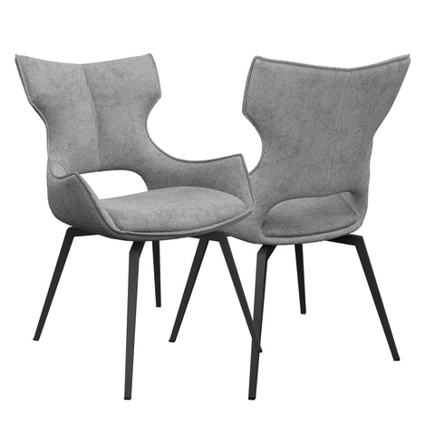 Westin Grey Fabric Swivel Dining Chair - Set of 4